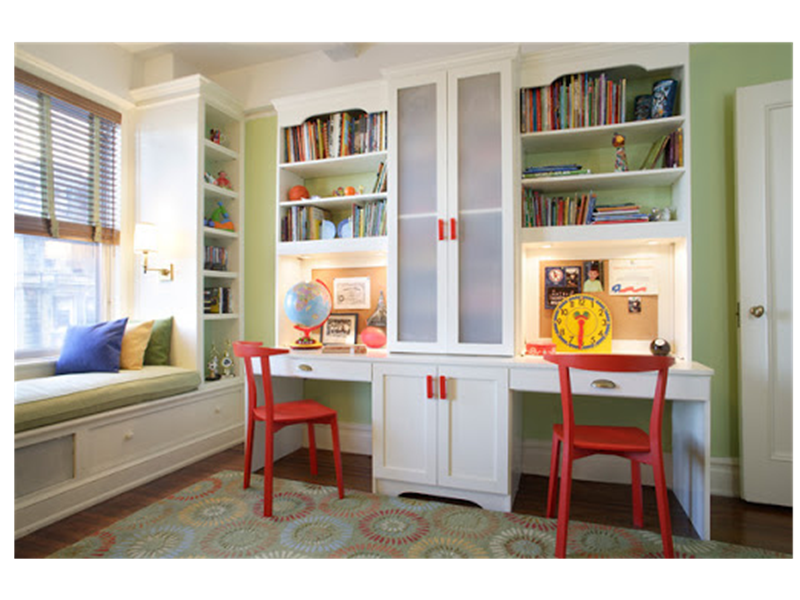 How To Build A Study Room For Your Kids, Build A Bear Desk And Hutch